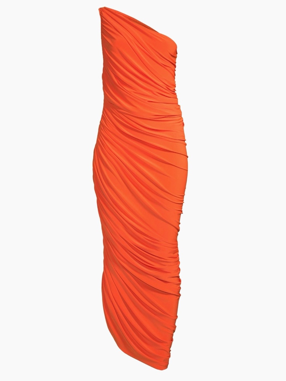 Norma Kamali Diana Gown in Blood Orange